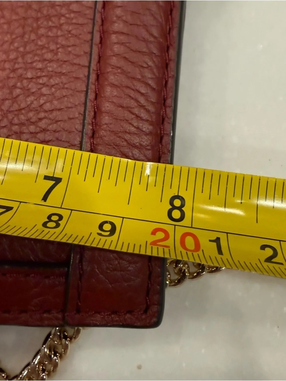Michael Kors Berkley Legacy Leather Crossbody Clutch Deep Red NWT